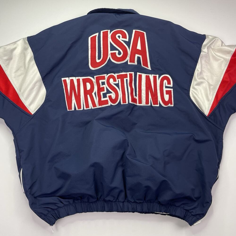 Olympic Wrestling Jacket Men’s XXL Dream Team By Kydds Satin Lined Big Spell Out